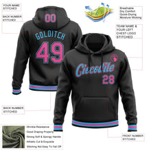 Laden Sie das Bild in den Galerie-Viewer, Uksn Individuelles Bestickt Schwarz Pink-Himmelblau Sport Pullover Sweatshirt Hoodie

