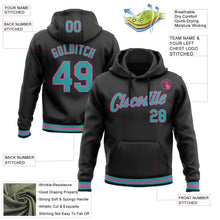 Laden Sie das Bild in den Galerie-Viewer, Uksn Individuelles Bestickt Schwarz Aqua-Pink Sport Pullover Sweatshirt Hoodie

