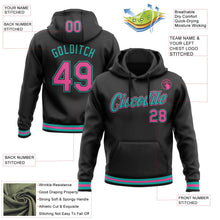 Laden Sie das Bild in den Galerie-Viewer, Uksn Individuelles Bestickt Schwarz Pink-Aqua Sport Pullover Sweatshirt Hoodie
