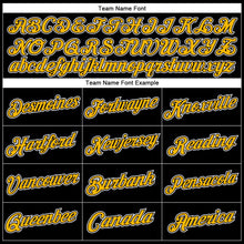 Laden Sie das Bild in den Galerie-Viewer, Uksn Individuelles Bestickt Schwarz Gold-Weiß Sport Pullover Sweatshirt Hoodie
