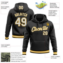 Laden Sie das Bild in den Galerie-Viewer, Uksn Individuelles Bestickt Schwarz Weiß-Gold Sport Pullover Sweatshirt Hoodie

