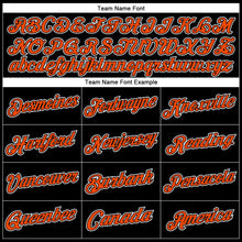 Laden Sie das Bild in den Galerie-Viewer, Uksn Individuelles Bestickt Schwarz Orange-Weiß Sport Pullover Sweatshirt Hoodie

