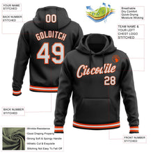 Laden Sie das Bild in den Galerie-Viewer, Uksn Individuelles Bestickt Schwarz Weiß-Orange Sport Pullover Sweatshirt Hoodie

