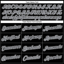 Laden Sie das Bild in den Galerie-Viewer, Uksn Individuelles Bestickt Schwarz Grau-Weiß Sport Pullover Sweatshirt Hoodie
