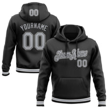 Laden Sie das Bild in den Galerie-Viewer, Uksn Individuelles Bestickt Schwarz Grau-Weiß Sport Pullover Sweatshirt Hoodie
