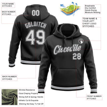 Laden Sie das Bild in den Galerie-Viewer, Uksn Individuelles Bestickt Schwarz Weiß-Grau Sport Pullover Sweatshirt Hoodie
