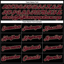 Laden Sie das Bild in den Galerie-Viewer, Uksn Individuelles Bestickt Schwarz Karmesinrot-City-Creme Sport Pullover Sweatshirt Hoodie
