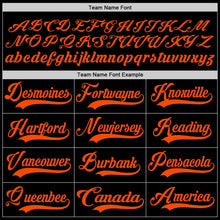 Laden Sie das Bild in den Galerie-Viewer, Uksn Individuelles Schwarz Orange Eishockey-Trikot mit Schnürkragen
