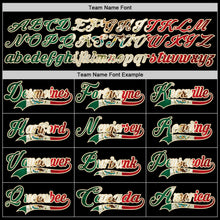 Laden Sie das Bild in den Galerie-Viewer, Uksn Individuelles Schwarz Vintage Mexikanische Flagge Creme Rot-Kelly-Grün Eishockey-Trikot mit Schnürkragen
