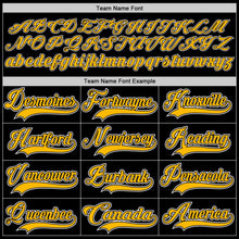 Laden Sie das Bild in den Galerie-Viewer, Uksn Individuelles Schwarz Gold-Weiß Eishockey-Trikot
