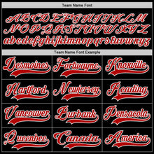 Laden Sie das Bild in den Galerie-Viewer, Uksn Individuelles Schwarz Rot-Weiß Eishockey-Trikot
