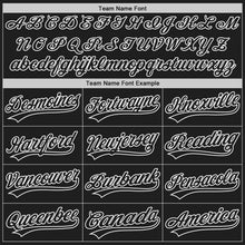 Laden Sie das Bild in den Galerie-Viewer, Uksn Individuelles Bestickt Schwarz Weiß Baseball Pullover Sweatshirt Hoodie
