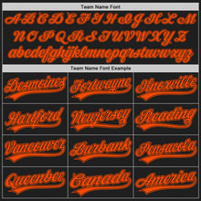 Laden Sie das Bild in den Galerie-Viewer, Uksn Individuelles Bestickt Schwarz Orange Baseball Pullover Sweatshirt Hoodie
