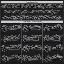 Laden Sie das Bild in den Galerie-Viewer, Uksn Individuelles Bestickt Schwarz Grau Baseball Pullover Sweatshirt Hoodie
