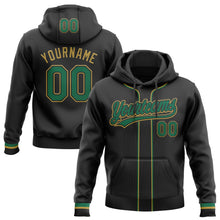 Laden Sie das Bild in den Galerie-Viewer, Uksn Individuelles Bestickt Schwarz Kelly-Grün-Altgold Baseball Pullover Sweatshirt Hoodie
