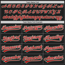 Laden Sie das Bild in den Galerie-Viewer, Uksn Individuelles Bestickt Schwarz Kelly-Grün Rot-Weiß Baseball Pullover Sweatshirt Hoodie
