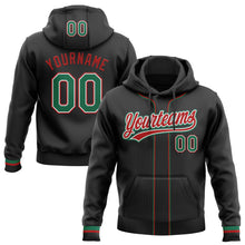 Laden Sie das Bild in den Galerie-Viewer, Uksn Individuelles Bestickt Schwarz Kelly-Grün Rot-Weiß Baseball Pullover Sweatshirt Hoodie
