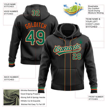 Laden Sie das Bild in den Galerie-Viewer, Uksn Individuelles Bestickt Schwarz Kelly-Grün Orange-Weiß Baseball Pullover Sweatshirt Hoodie
