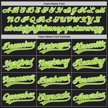 Laden Sie das Bild in den Galerie-Viewer, Uksn Individuelles Bestickt Schwarz Neongrün-Weiß Baseball Pullover Sweatshirt Hoodie

