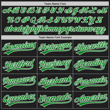 Laden Sie das Bild in den Galerie-Viewer, Uksn Individuelles Bestickt Schwarz Grasgrün-Weiß Baseball Pullover Sweatshirt Hoodie
