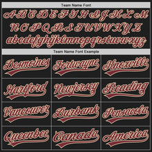 Laden Sie das Bild in den Galerie-Viewer, Uksn Individuelles Bestickt Schwarz Burgundrot-Creme Baseball Pullover Sweatshirt Hoodie
