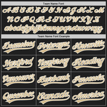 Laden Sie das Bild in den Galerie-Viewer, Uksn Individuelles Bestickt Schwarz Vegas-Gold-Weiß Baseball Pullover Sweatshirt Hoodie
