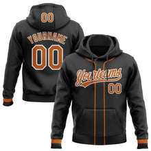 Laden Sie das Bild in den Galerie-Viewer, Uksn Individuelles Bestickt Schwarz Texas-Orange-Weiß Baseball Pullover Sweatshirt Hoodie
