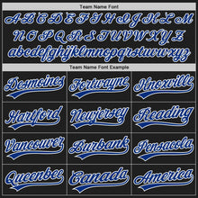 Laden Sie das Bild in den Galerie-Viewer, Uksn Individuelles Schwarz Weiß-Royalblau Authentisches Baseball-Trikot
