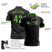 Laden Sie das Bild in den Galerie-Viewer, Uksn Individuelles Schwarz Neongrün Golf-Funktions-Poloshirt
