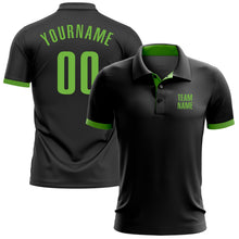 Laden Sie das Bild in den Galerie-Viewer, Uksn Individuelles Schwarz Neongrün Golf-Funktions-Poloshirt
