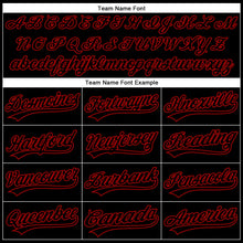 Laden Sie das Bild in den Galerie-Viewer, Uksn Individuelles Schwarz Rot Vapor Golf Funktions-Poloshirt
