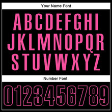 Laden Sie das Bild in den Galerie-Viewer, Uksn Individuelles Schwarz Schwarz-Pink Vapor Golf Funktions-Poloshirt
