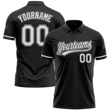 Laden Sie das Bild in den Galerie-Viewer, Uksn Individuelles Schwarz Weiß-Grau Vapor Golf Funktions-Poloshirt
