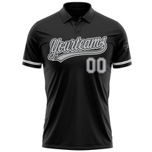 Laden Sie das Bild in den Galerie-Viewer, Uksn Individuelles Schwarz Grau-Weiß Vapor Golf Funktions-Poloshirt
