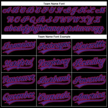 Laden Sie das Bild in den Galerie-Viewer, Uksn Individuelles Schwarz Violett-Hot Pink Vapor Golf Funktions-Poloshirt
