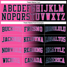 Laden Sie das Bild in den Galerie-Viewer, Uksn Individuelles Bestickt Schwarz Pink-Hellblau Farbverlauf Mode Sport Pullover Sweatshirt Hoodie

