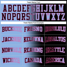 Laden Sie das Bild in den Galerie-Viewer, Uksn Individuelles Bestickt Schwarz Hellblau-Pink Farbverlauf Mode Sport Pullover Sweatshirt Hoodie
