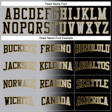Laden Sie das Bild in den Galerie-Viewer, Uksn Individuelles Bestickt Schwarz Grau-Altgold Farbverlauf Mode Sport Pullover Sweatshirt Hoodie
