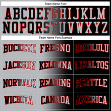 Laden Sie das Bild in den Galerie-Viewer, Uksn Individuelles Bestickt Schwarz Grau-Rot Farbverlauf Mode Sport Pullover Sweatshirt Hoodie
