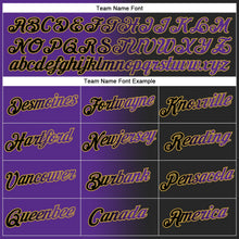 Laden Sie das Bild in den Galerie-Viewer, Uksn Individuelles Bestickt Schwarz Violett-Altgold Farbverlauf Mode Sport Pullover Sweatshirt Hoodie
