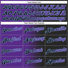 Laden Sie das Bild in den Galerie-Viewer, Uksn Individuelles Bestickt Schwarz Violett-Hellblau Farbverlauf Mode Sport Pullover Sweatshirt Hoodie
