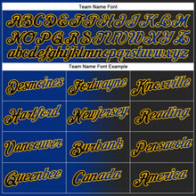 Laden Sie das Bild in den Galerie-Viewer, Uksn Individuelles Bestickt Schwarz Royalblau-Gold Farbverlauf Mode Sport Pullover Sweatshirt Hoodie
