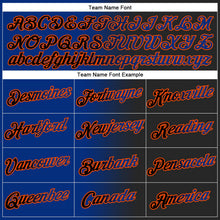 Laden Sie das Bild in den Galerie-Viewer, Uksn Individuelles Bestickt Schwarz Royalblau-Orange Farbverlauf Mode Sport Pullover Sweatshirt Hoodie
