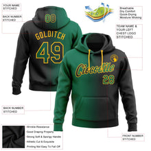 Laden Sie das Bild in den Galerie-Viewer, Uksn Individuelles Bestickt Schwarz Kelly-Grün-Gold Farbverlauf Mode Sport Pullover Sweatshirt Hoodie
