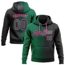 Laden Sie das Bild in den Galerie-Viewer, Uksn Individuelles Bestickt Schwarz Kelly-Grün-Pink Farbverlauf Mode Sport Pullover Sweatshirt Hoodie
