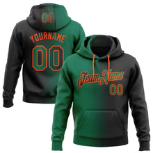 Laden Sie das Bild in den Galerie-Viewer, Uksn Individuelles Bestickt Schwarz Kelly-Grün-Orange Farbverlauf Mode Sport Pullover Sweatshirt Hoodie
