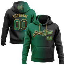 Laden Sie das Bild in den Galerie-Viewer, Uksn Individuelles Bestickt Schwarz Kelly-Grün-Altgold Farbverlauf Mode Sport Pullover Sweatshirt Hoodie
