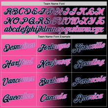 Laden Sie das Bild in den Galerie-Viewer, Uksn Individuelles Schwarz Pink-Hellblau Farbverlauf Fashion Funktions-T-Shirt
