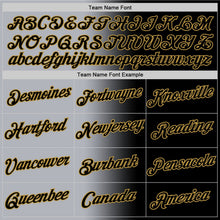 Laden Sie das Bild in den Galerie-Viewer, Uksn Individuelles Schwarz Grau-Altgold Farbverlauf Fashion Funktions-T-Shirt
