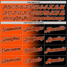 Laden Sie das Bild in den Galerie-Viewer, Uksn Individuelles Schwarz Orange-Weiß Farbverlauf Fashion Funktions-T-Shirt
